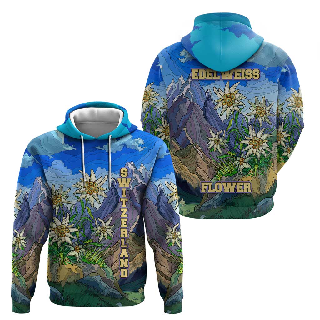 Edelweiss Flower Switzerland Mountain Hoodie TS04