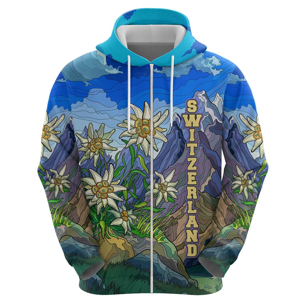 Edelweiss Flower Switzerland Mountain Hoodie TS04