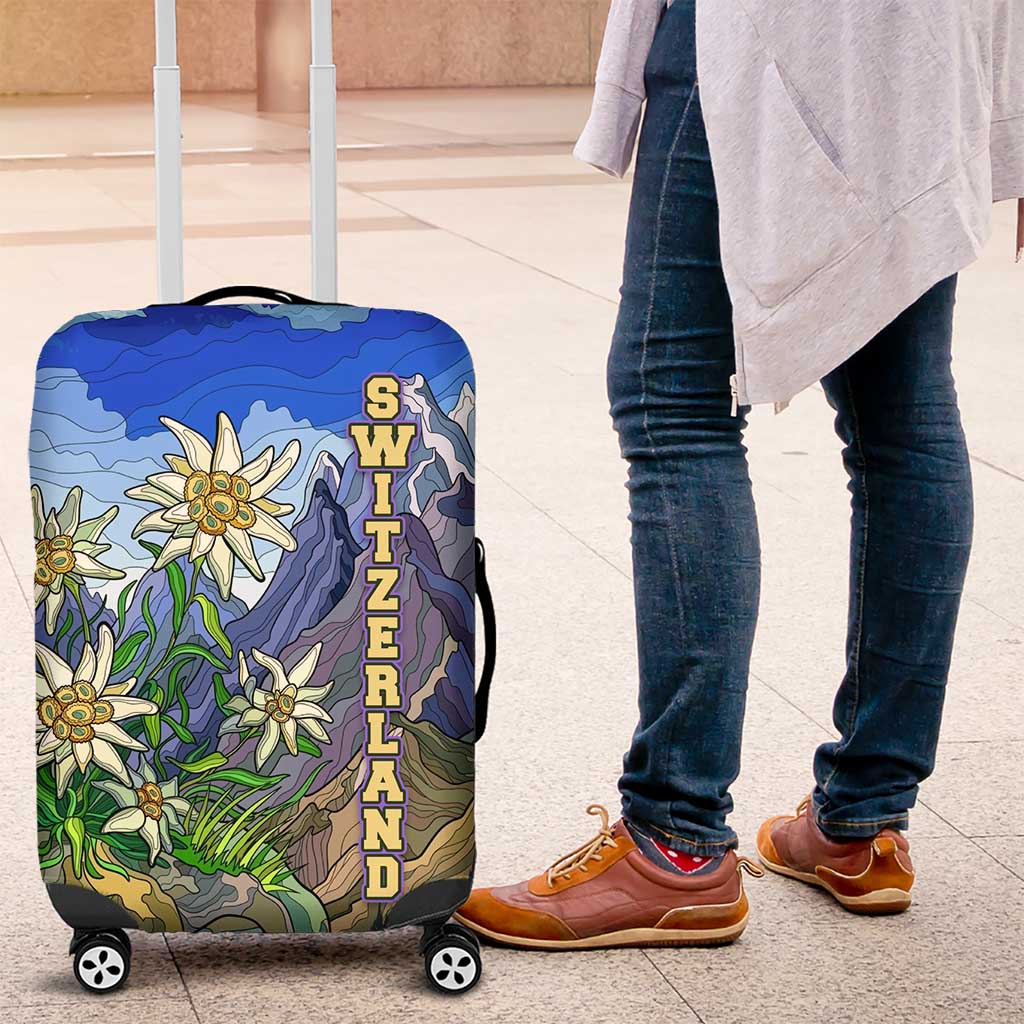Edelweiss Flower Switzerland Mountain Luggage Cover TS04