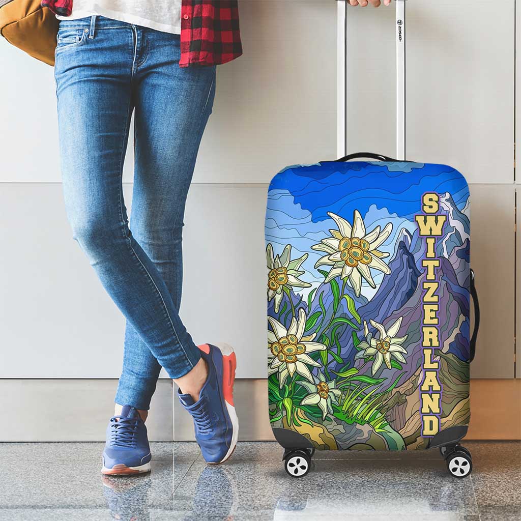 Edelweiss Flower Switzerland Mountain Luggage Cover TS04