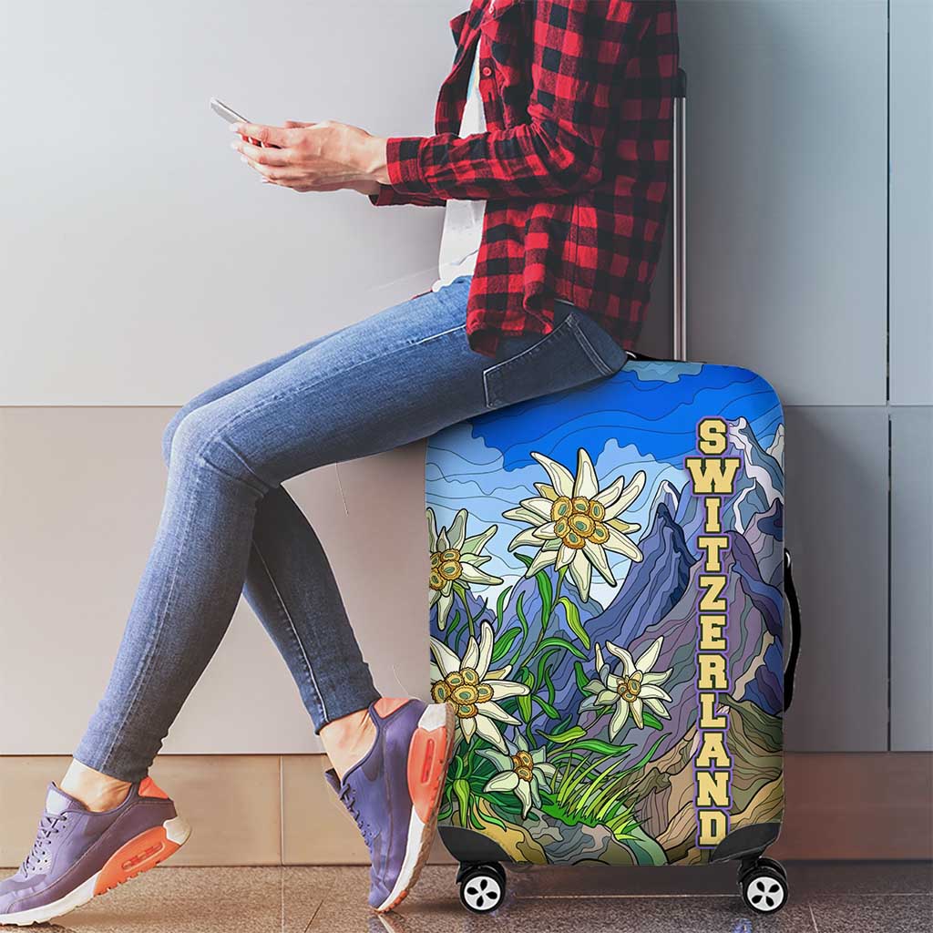 Edelweiss Flower Switzerland Mountain Luggage Cover TS04