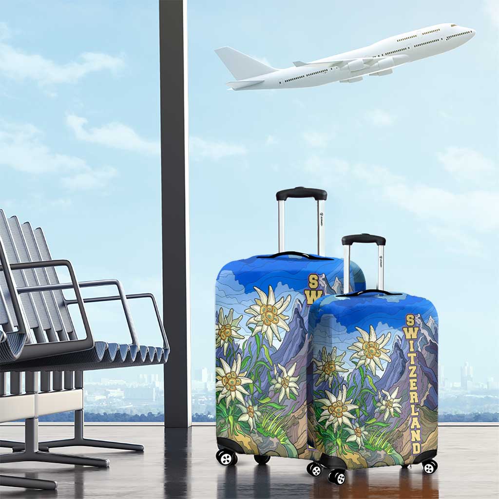 Edelweiss Flower Switzerland Mountain Luggage Cover TS04