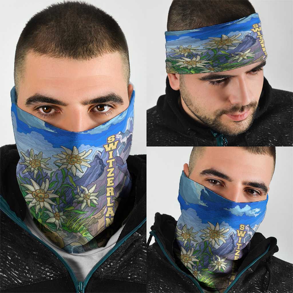 Edelweiss Flower Switzerland Mountain Neck Gaiter TS04