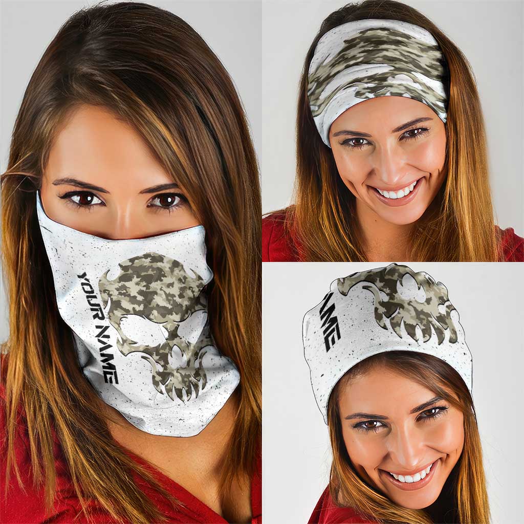Personalized Camouflage Skull Neck Gaiter and American Flag Darts TS04