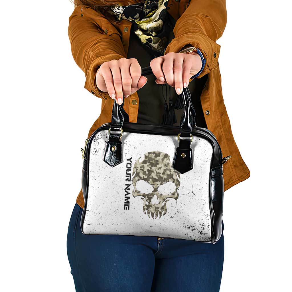 Personalized Camouflage Skull and American Flag Darts Shoulder Handbag TS04