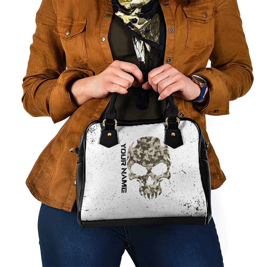 Personalized Camouflage Skull and American Flag Darts Shoulder Handbag TS04