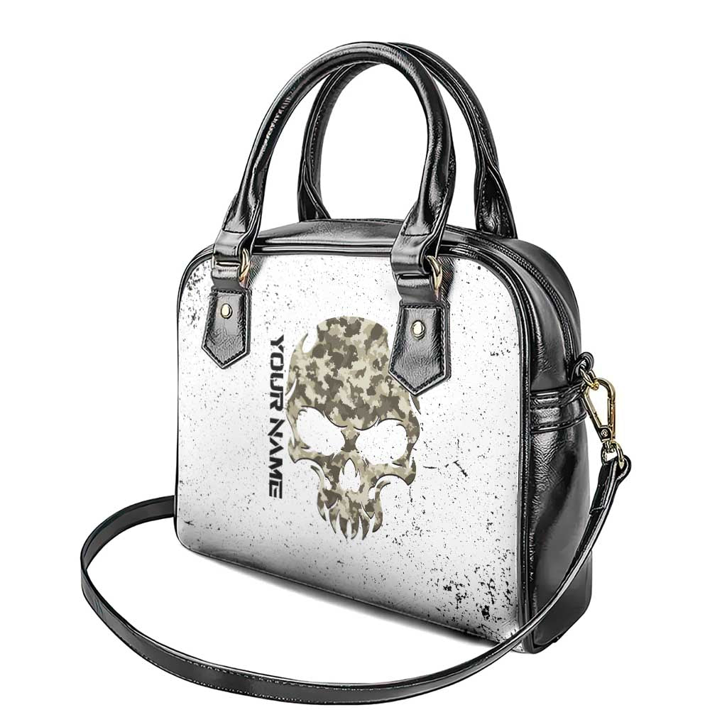 Personalized Camouflage Skull and American Flag Darts Shoulder Handbag TS04