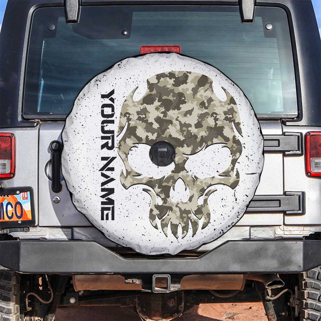 Personalized Camouflage Skull and American Flag Darts Spare Tire Cover TS04