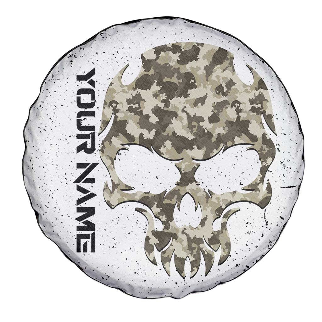 Personalized Camouflage Skull and American Flag Darts Spare Tire Cover TS04