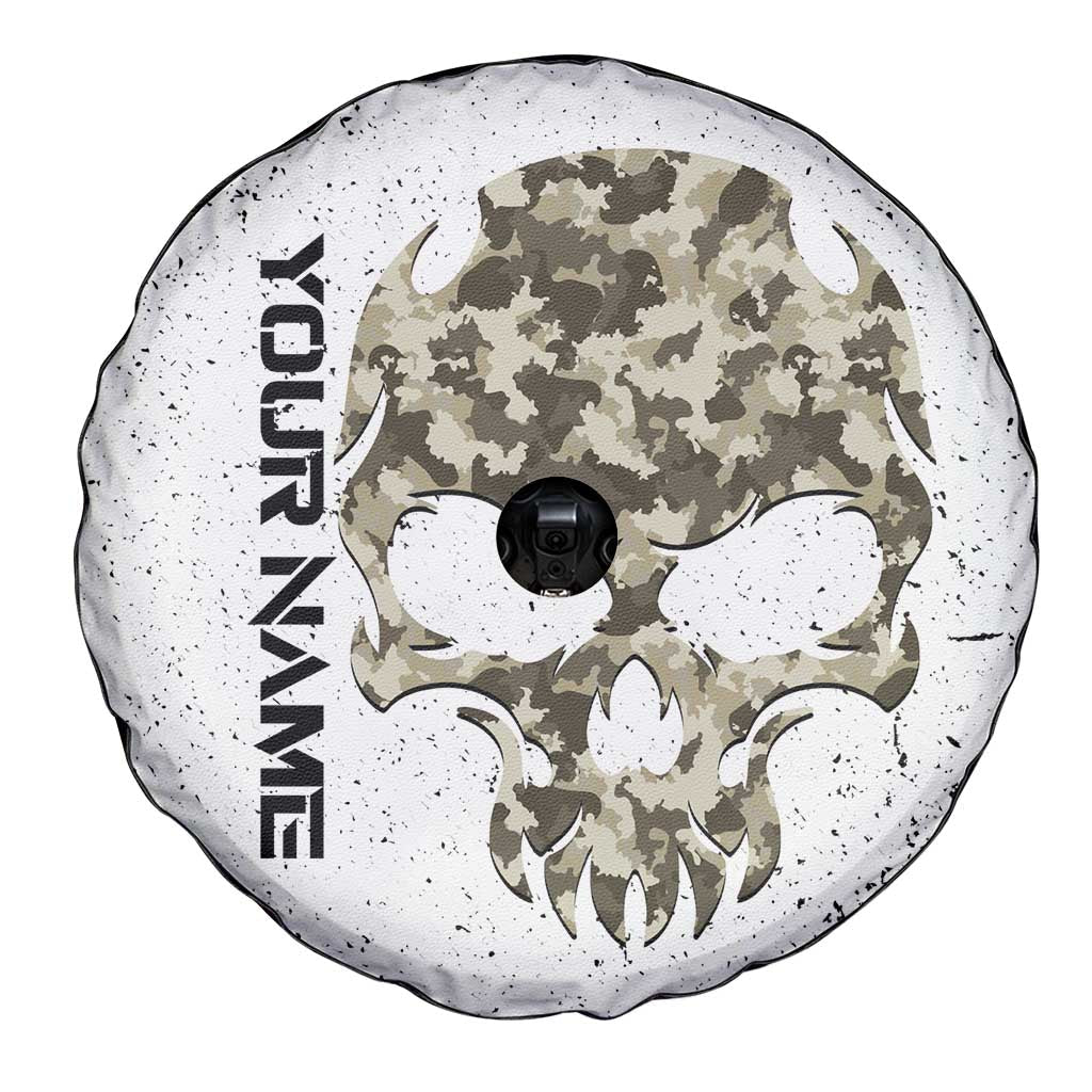 Personalized Camouflage Skull and American Flag Darts Spare Tire Cover TS04