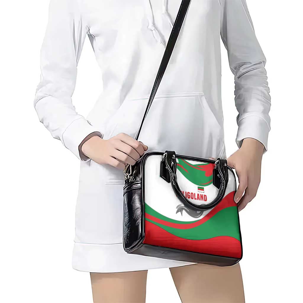 Germany Heligoland Shoulder Handbag with Seal Graphic and Red Green Wave Nature TS04