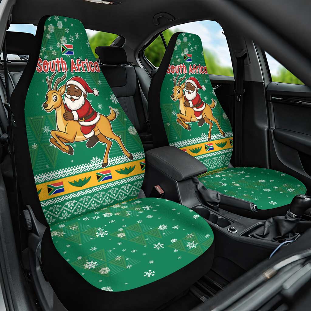 South Africa Christmas Car Seat Cover Santa Reindeer and Africa Map TS04