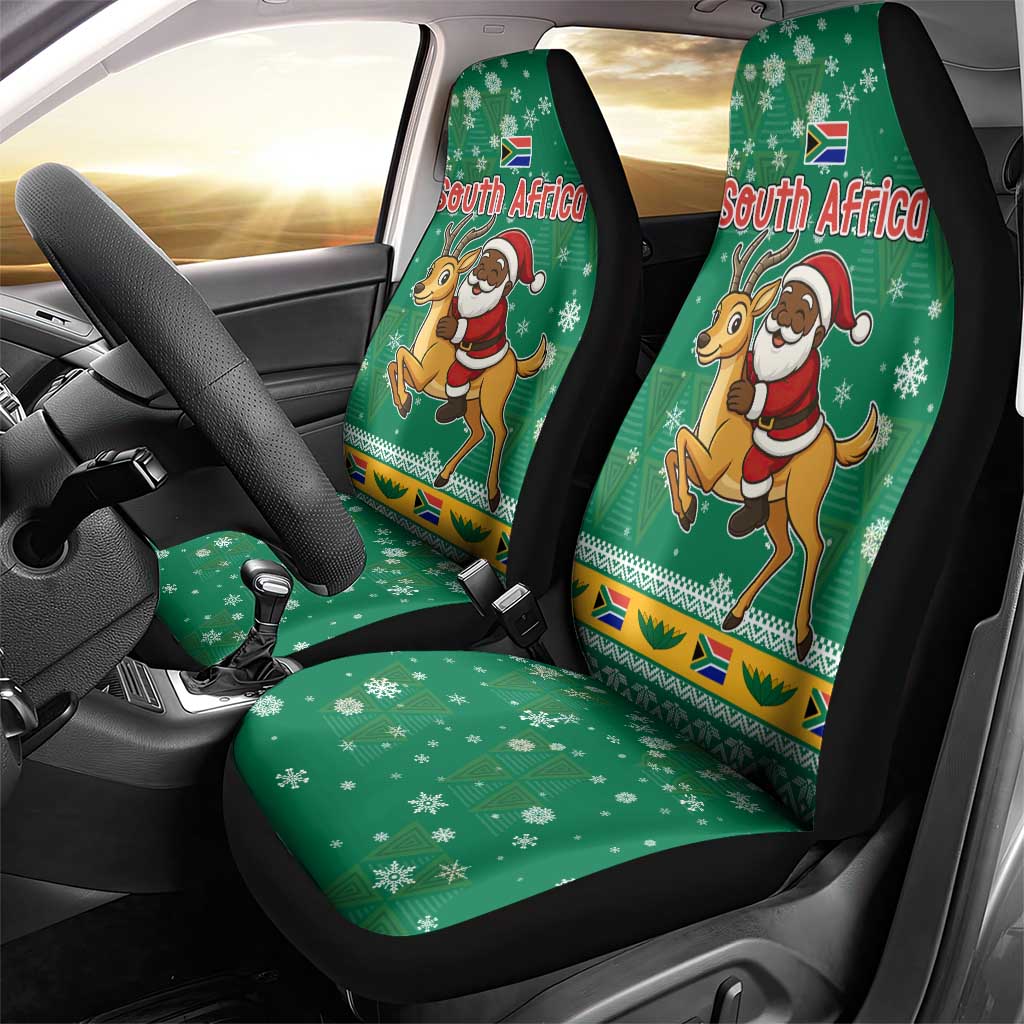 South Africa Christmas Car Seat Cover Santa Reindeer and Africa Map TS04