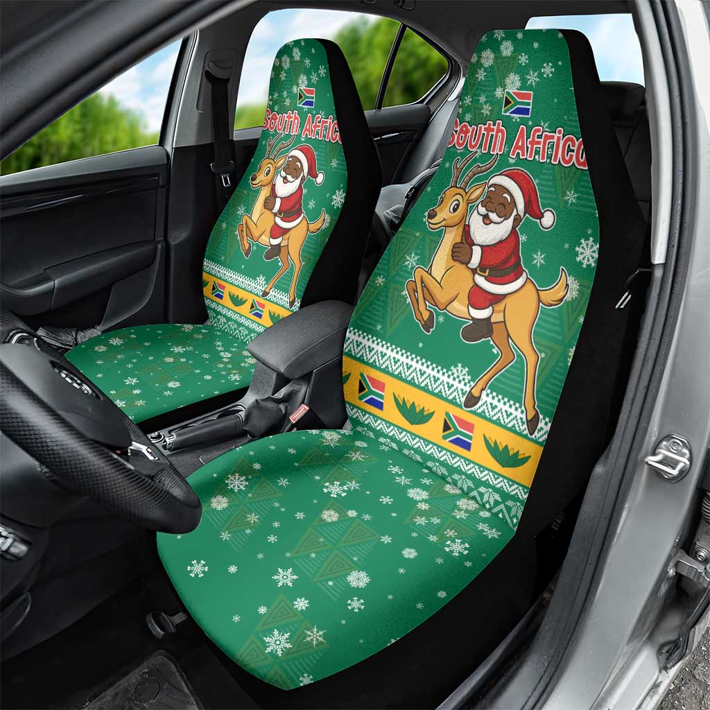 South Africa Christmas Car Seat Cover Santa Reindeer and Africa Map TS04