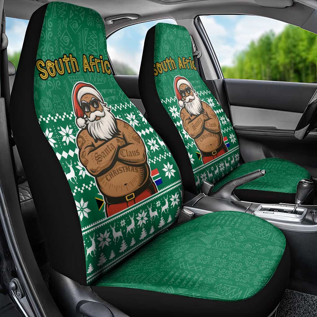 South Africa Christmas Car Seat Cover Christmas Santa Claus Tattoo TS04