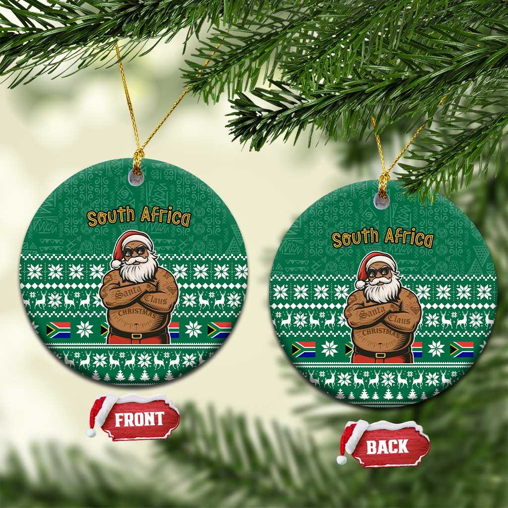 South Africa Christmas Ceramic Ornament Christmas Santa Claus Tattoo TS04