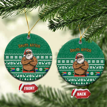 South Africa Christmas Ceramic Ornament Christmas Santa Claus Tattoo TS04