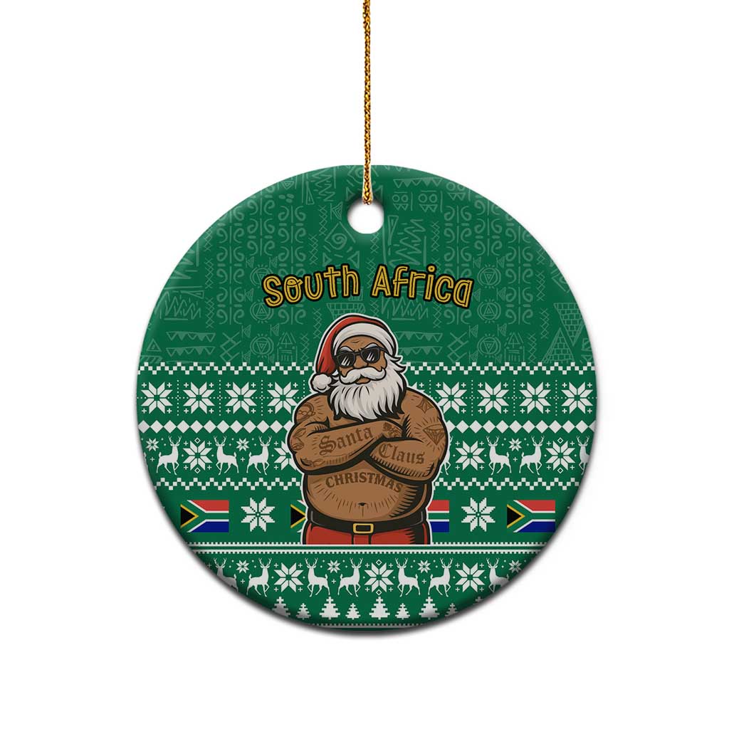 South Africa Christmas Ceramic Ornament Christmas Santa Claus Tattoo TS04