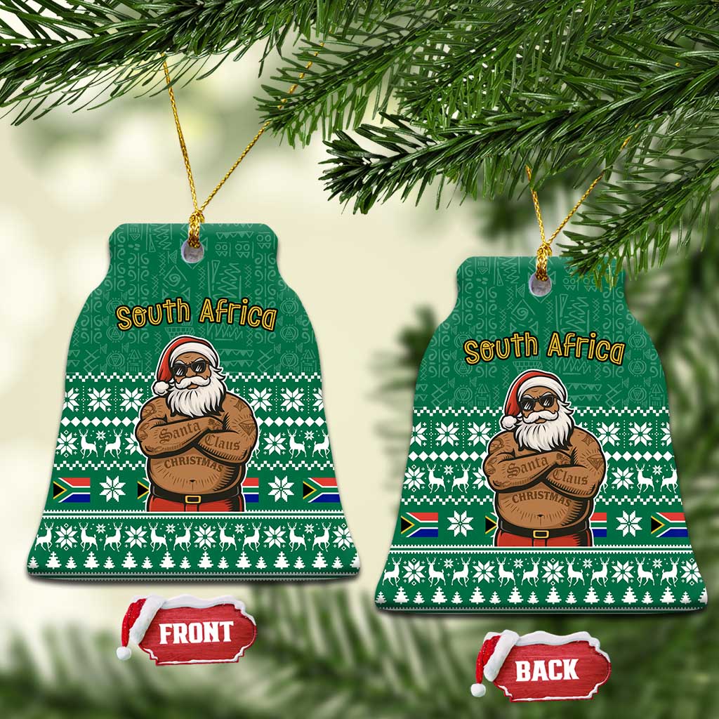 South Africa Christmas Ceramic Ornament Christmas Santa Claus Tattoo TS04