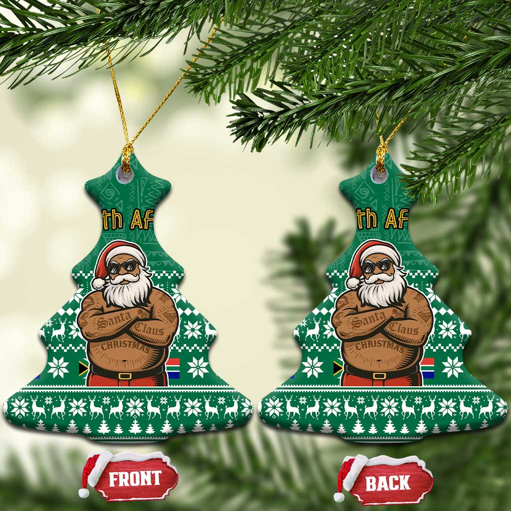 South Africa Christmas Ceramic Ornament Christmas Santa Claus Tattoo TS04