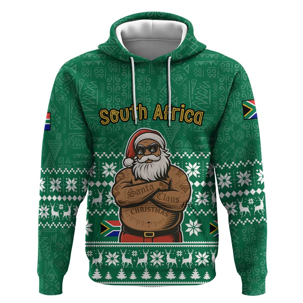 South Africa Christmas Hoodie Christmas Santa Claus Tattoo TS04