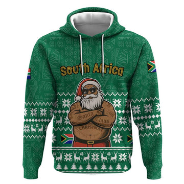 South Africa Christmas Hoodie Christmas Santa Claus Tattoo TS04