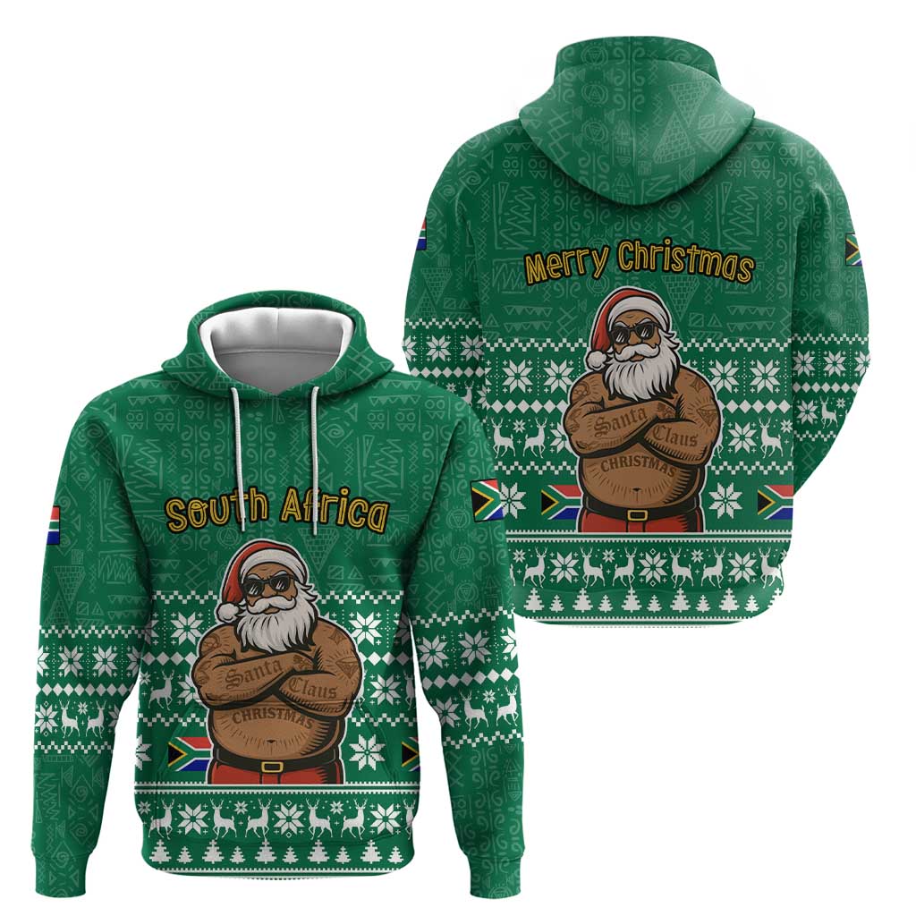 South Africa Christmas Hoodie Christmas Santa Claus Tattoo TS04