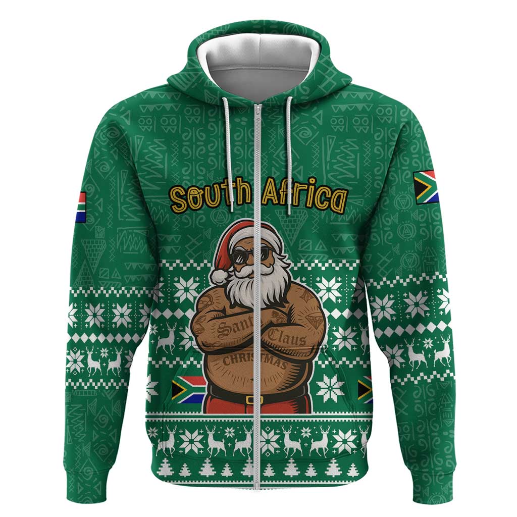 South Africa Christmas Hoodie Christmas Santa Claus Tattoo TS04