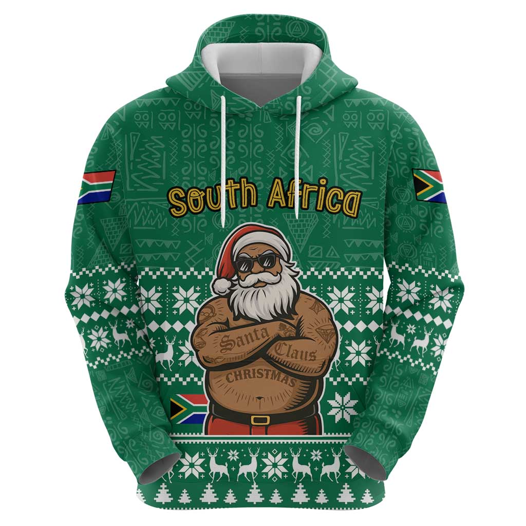 South Africa Christmas Hoodie Christmas Santa Claus Tattoo TS04