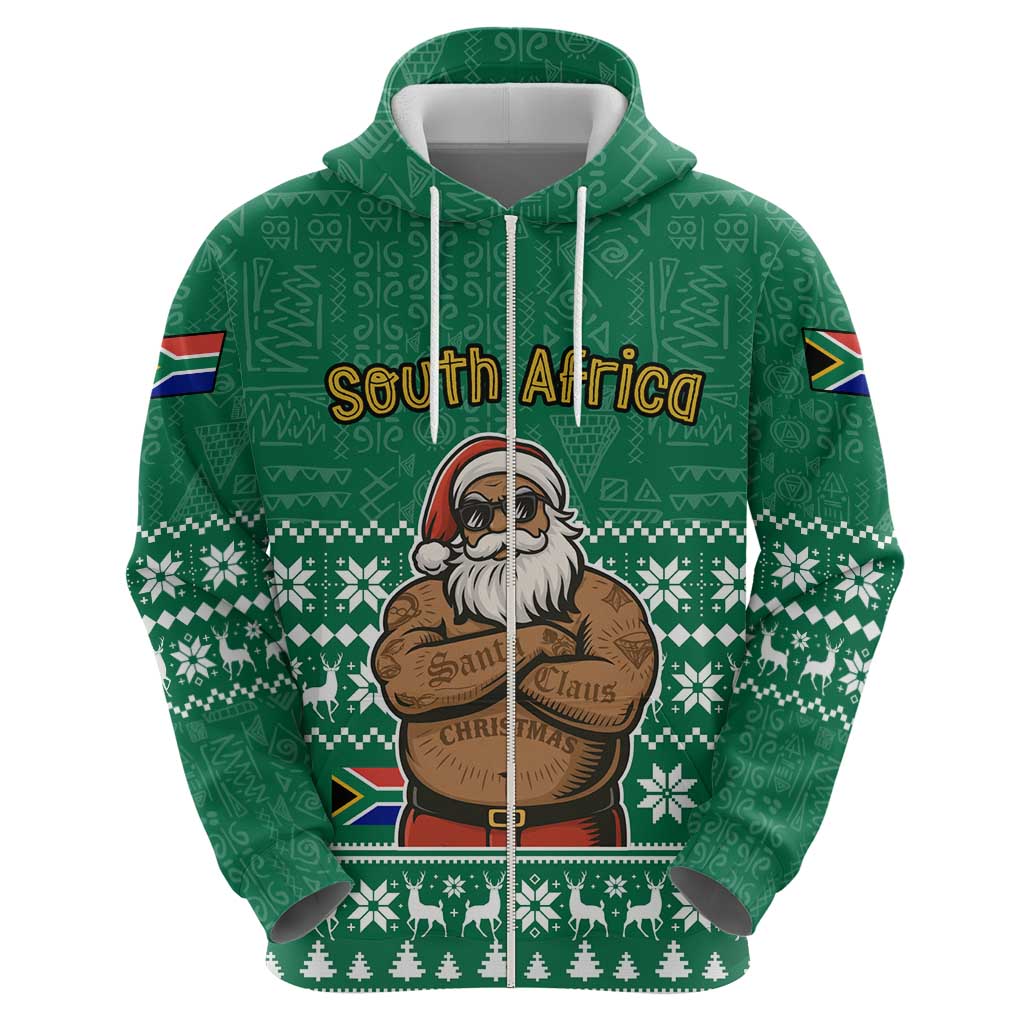 South Africa Christmas Hoodie Christmas Santa Claus Tattoo TS04