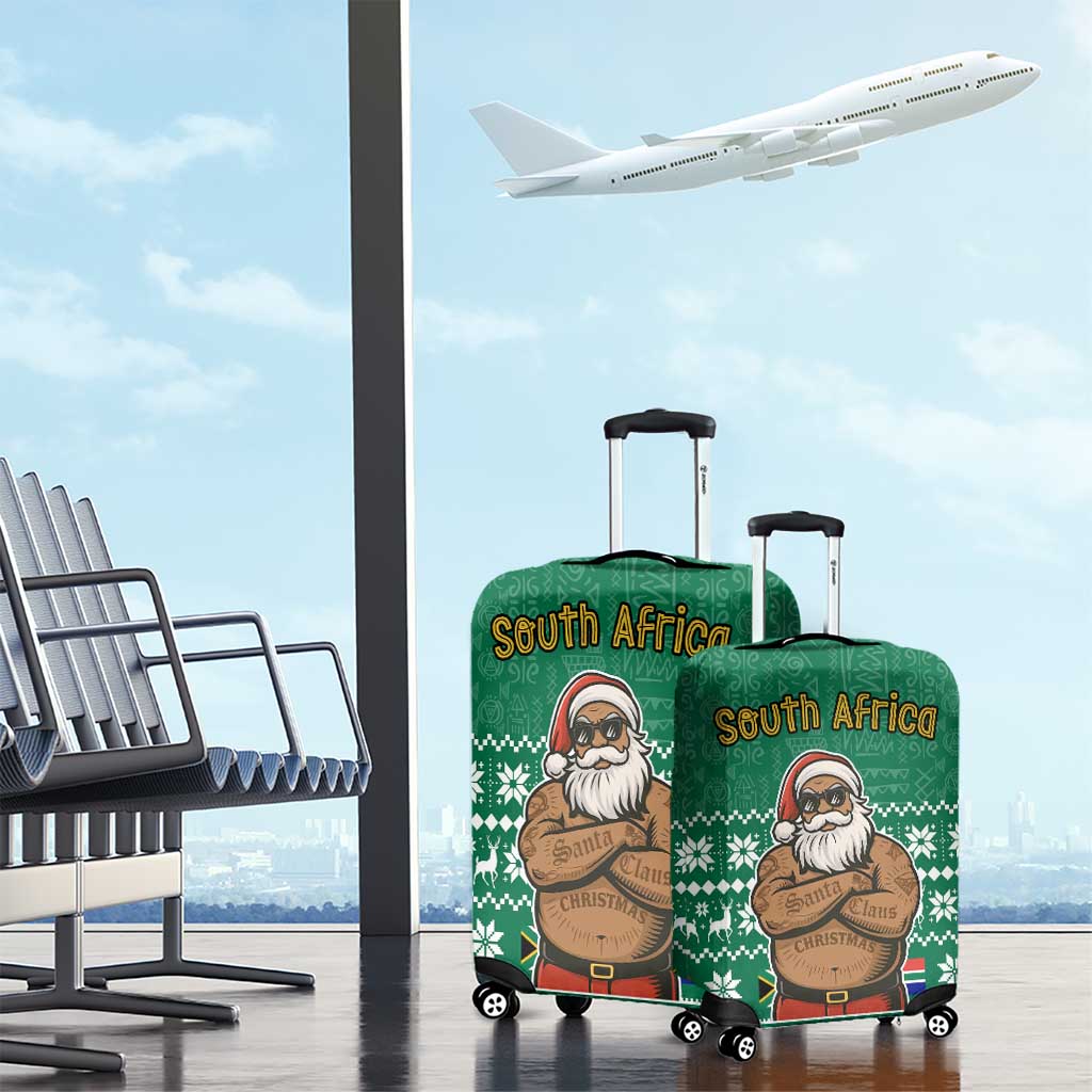 South Africa Christmas Luggage Cover Christmas Santa Claus Tattoo TS04