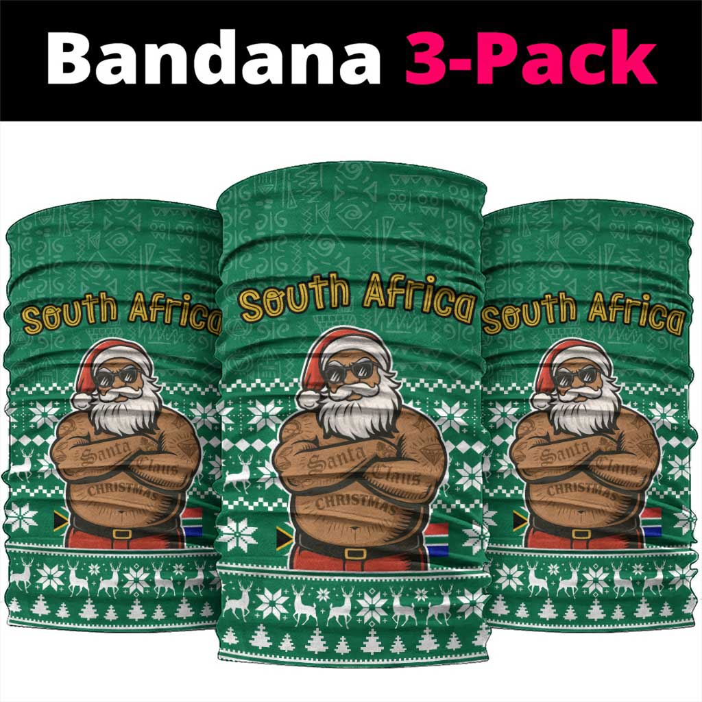South Africa Christmas Neck Gaiter Christmas Santa Claus Tattoo TS04