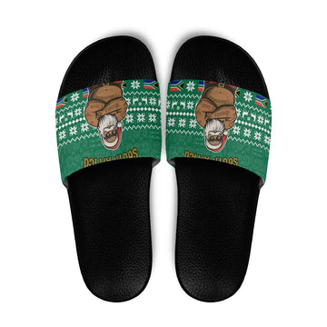 South Africa Christmas Slide Sandals Christmas Santa Claus Tattoo TS04