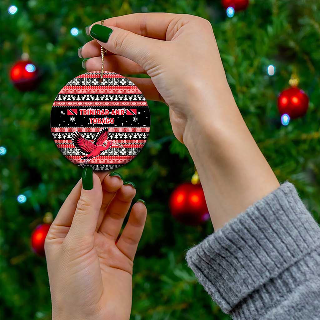 Trinidad and Tobago Christmas Ceramic Ornament Bird and Coat of Arms Design TS04