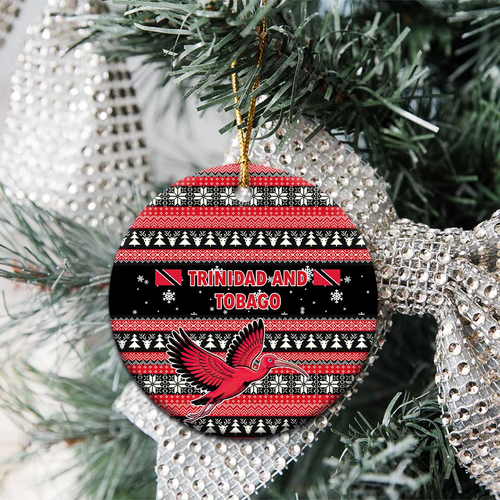 Trinidad and Tobago Christmas Ceramic Ornament Bird and Coat of Arms Design TS04