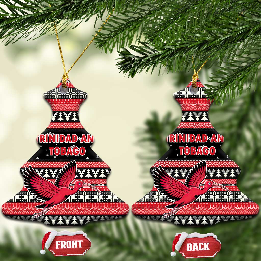 Trinidad and Tobago Christmas Ceramic Ornament Bird and Coat of Arms Design TS04