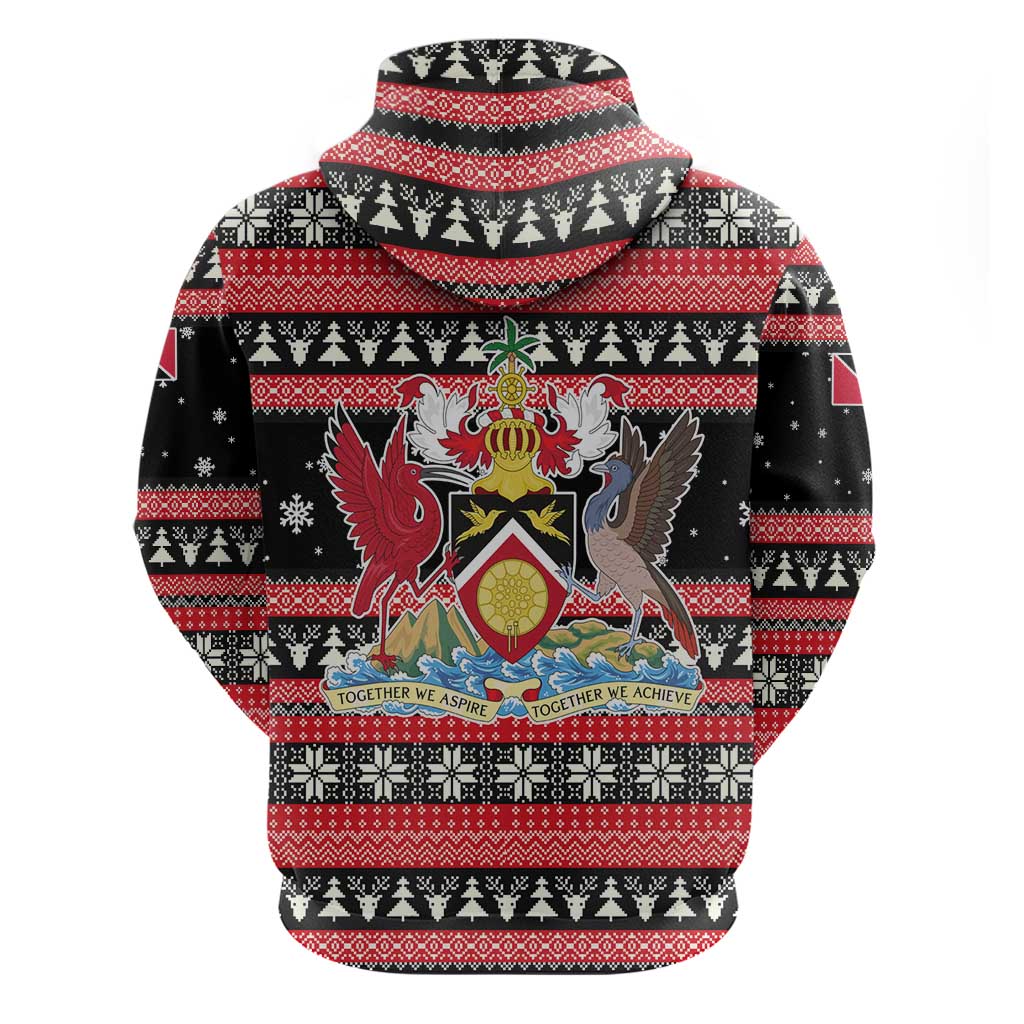 Trinidad and Tobago Christmas Hoodie Bird and Coat of Arms Design TS04