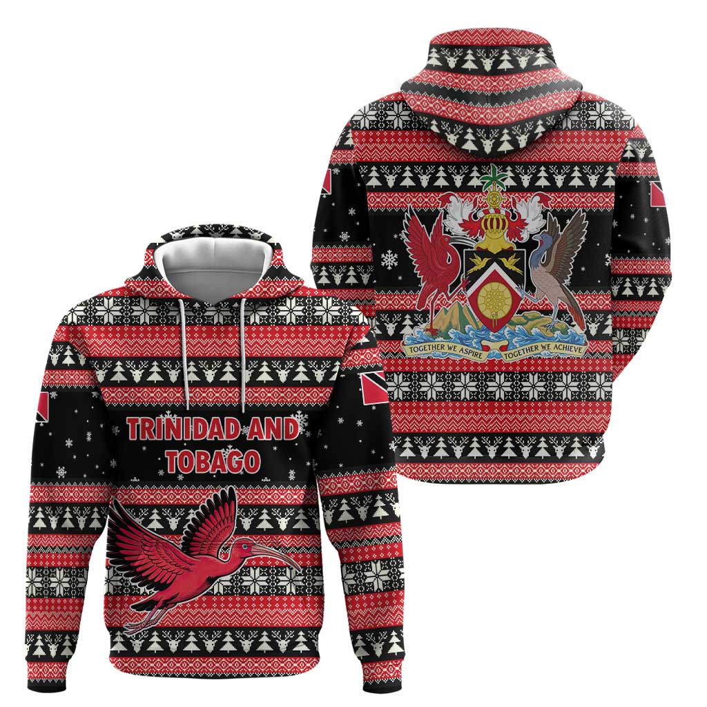 Trinidad and Tobago Christmas Hoodie Bird and Coat of Arms Design TS04
