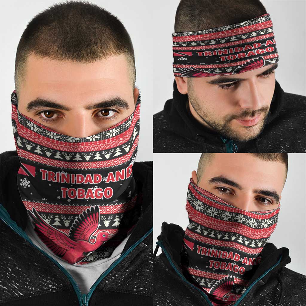 Trinidad and Tobago Christmas Neck Gaiter Bird and Coat of Arms Design TS04