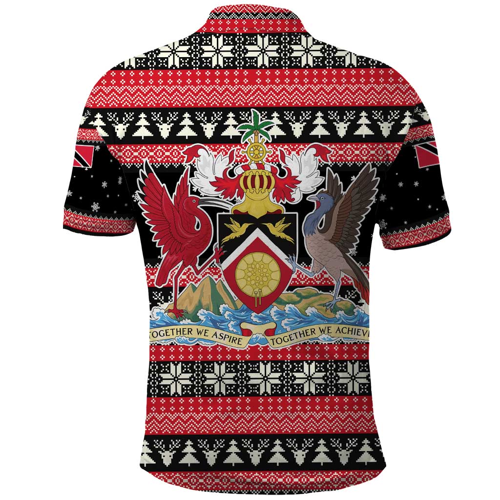 Trinidad and Tobago Christmas Polo Shirt Bird and Coat of Arms Design TS04