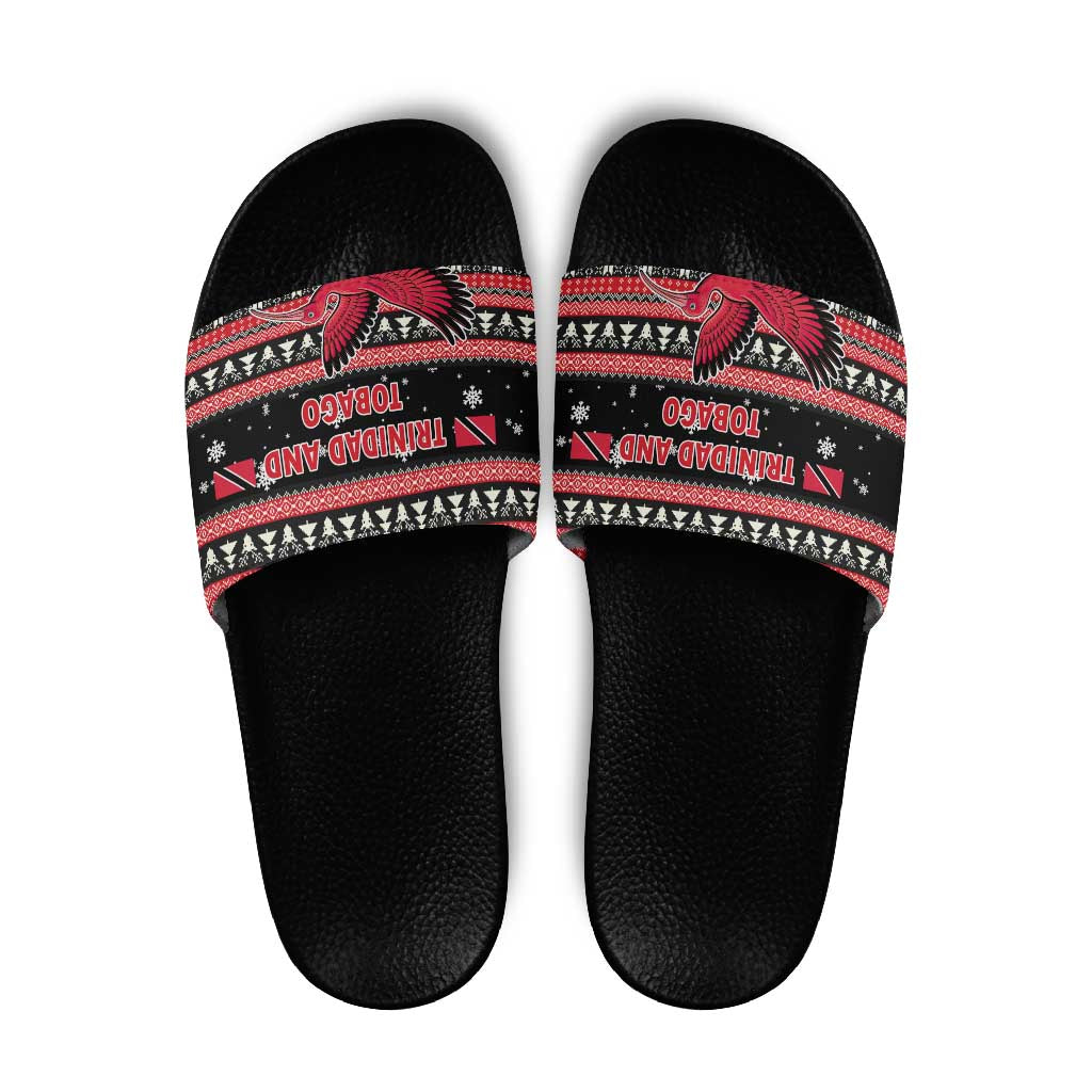 Trinidad and Tobago Christmas Slide Sandals Bird and Coat of Arms Design TS04