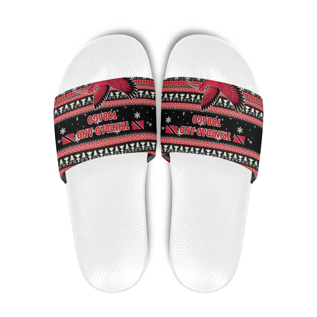Trinidad and Tobago Christmas Slide Sandals Bird and Coat of Arms Design TS04