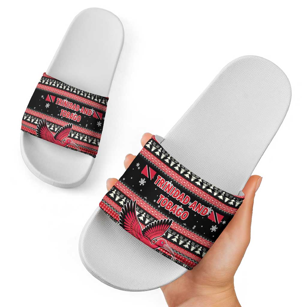 Trinidad and Tobago Christmas Slide Sandals Bird and Coat of Arms Design TS04