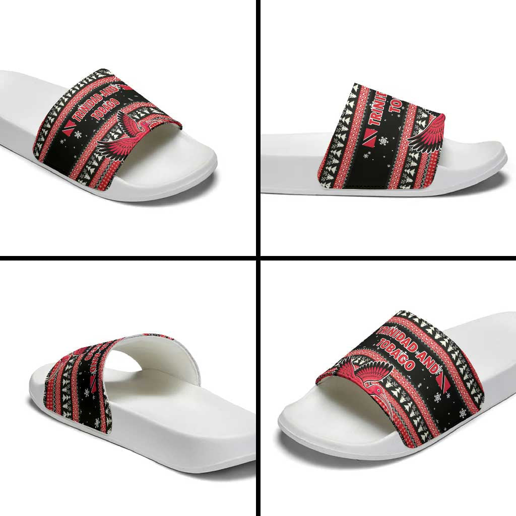 Trinidad and Tobago Christmas Slide Sandals Bird and Coat of Arms Design TS04