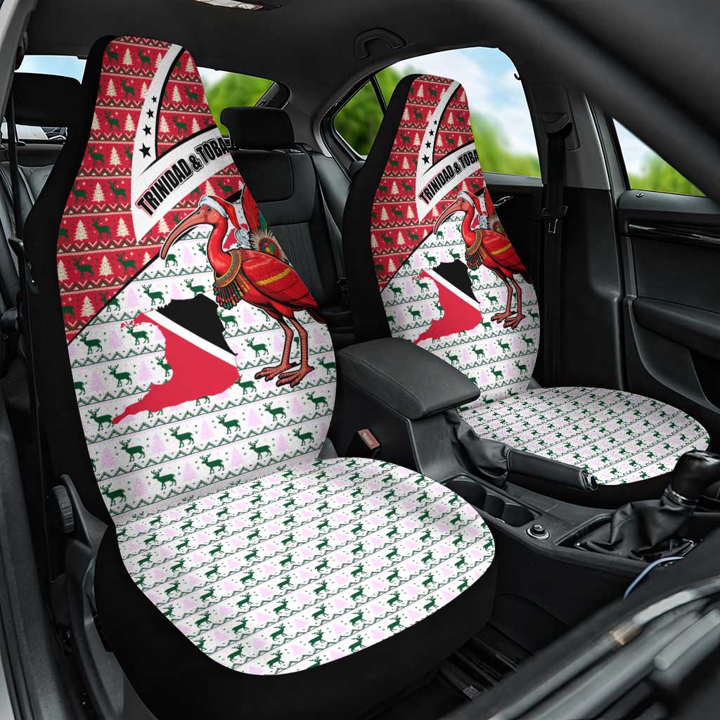 Trinidad and Tobago Christmas Car Seat Cover Christmas Bird Santa and Reindeer Design TS04