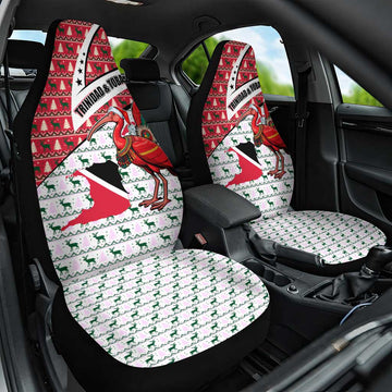 Trinidad and Tobago Christmas Car Seat Cover Christmas Bird Santa and Reindeer Design TS04