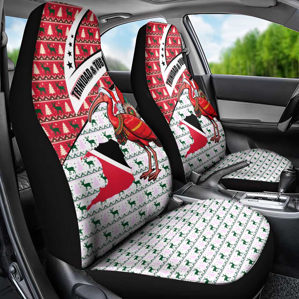 Trinidad and Tobago Christmas Car Seat Cover Christmas Bird Santa and Reindeer Design TS04