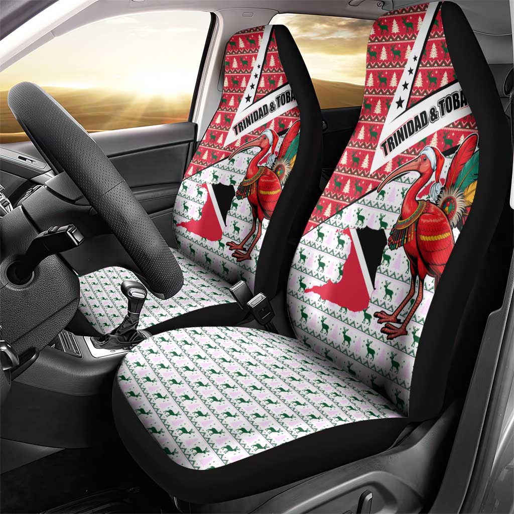 Trinidad and Tobago Christmas Car Seat Cover Christmas Bird Santa and Reindeer Design TS04