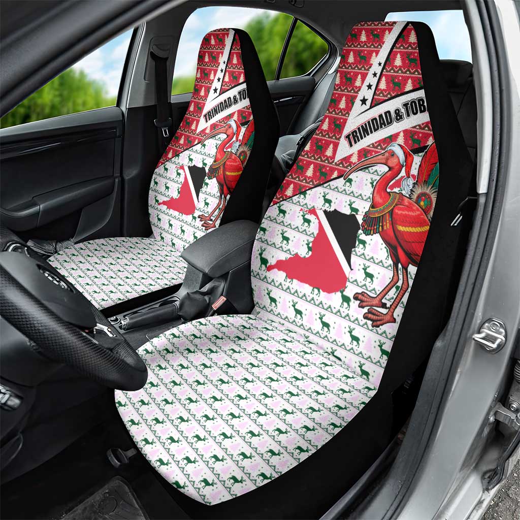 Trinidad and Tobago Christmas Car Seat Cover Christmas Bird Santa and Reindeer Design TS04