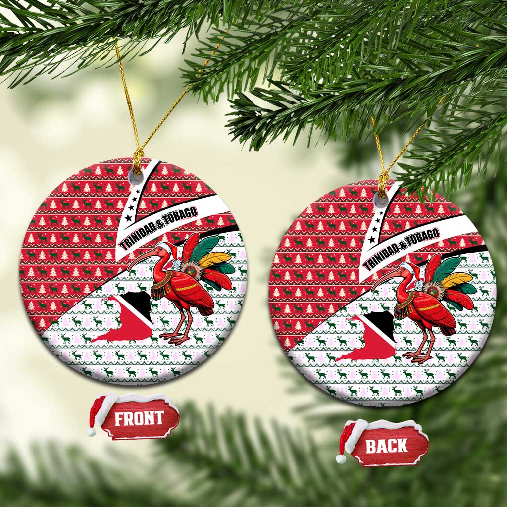 Trinidad and Tobago Christmas Ceramic Ornament Christmas Bird Santa and Reindeer Design TS04